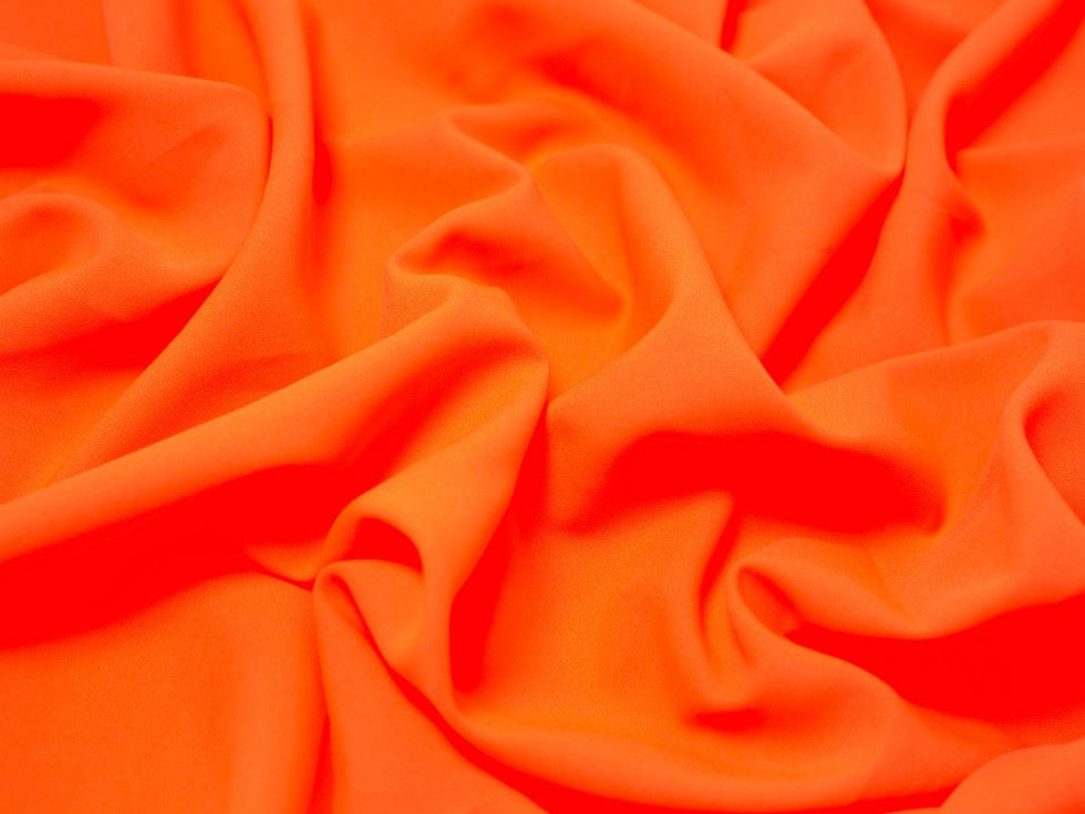 Minerva Core Range Polyester Suiting Fabric Fluorescent Orange
 