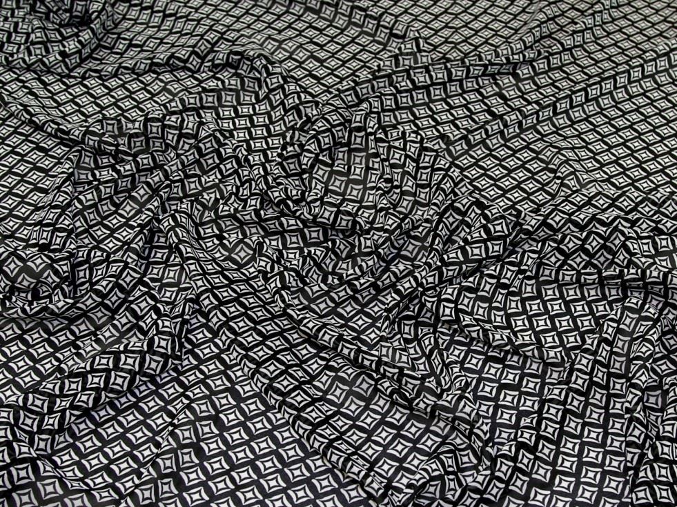 Black & White Deadstock Sheer Chiffon Fabric
