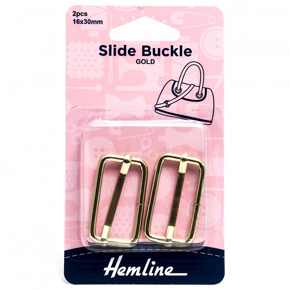 Hemline Gold Slide Buckles