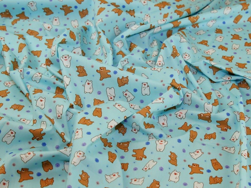 Deadstock 100% Cotton Poplin Fabric Blue
 