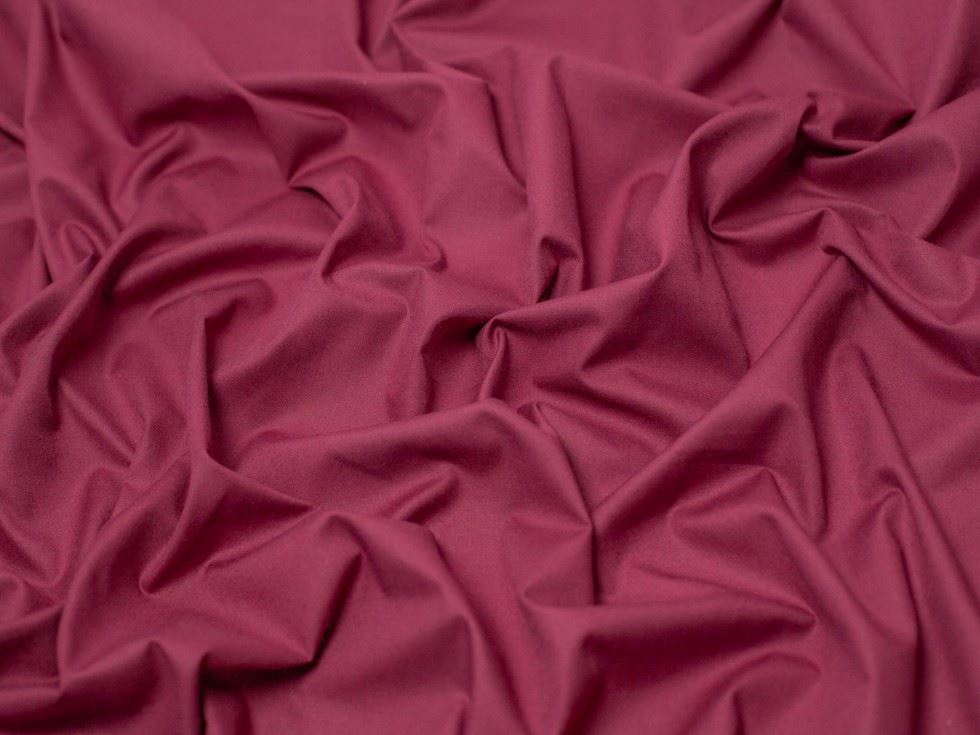 Minerva Core Range Wine Plain Polycotton Fabric