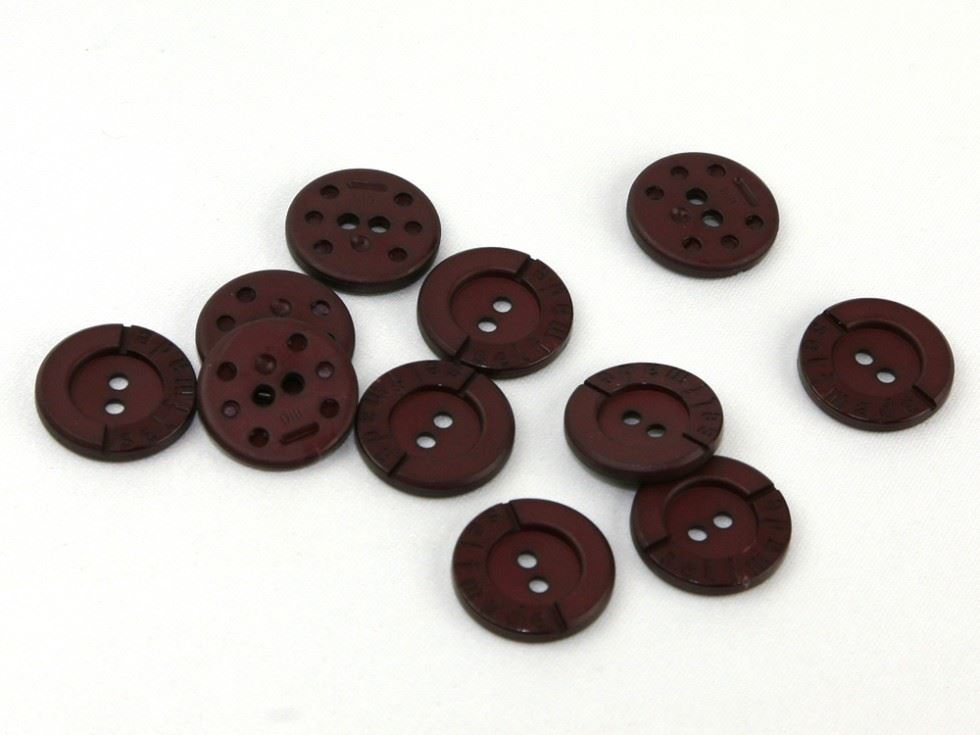 Dill Round Selfmade Buttons (Value Pack) Wine
 