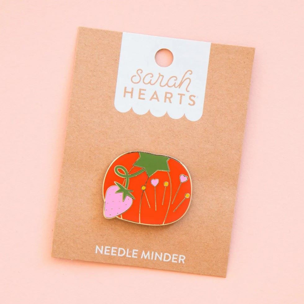 Sarah Hearts Tomato Pin Cushion Magnetic Needle Minder
 