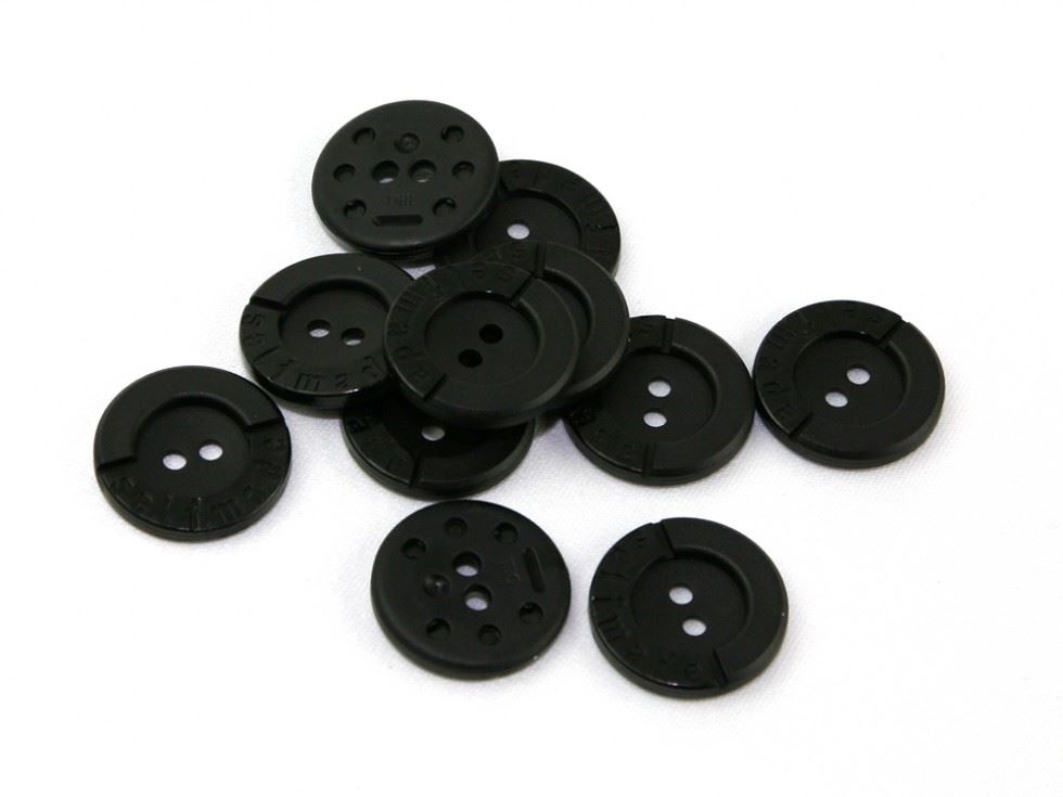 Dill Black Round Selfmade Buttons (Value Pack)