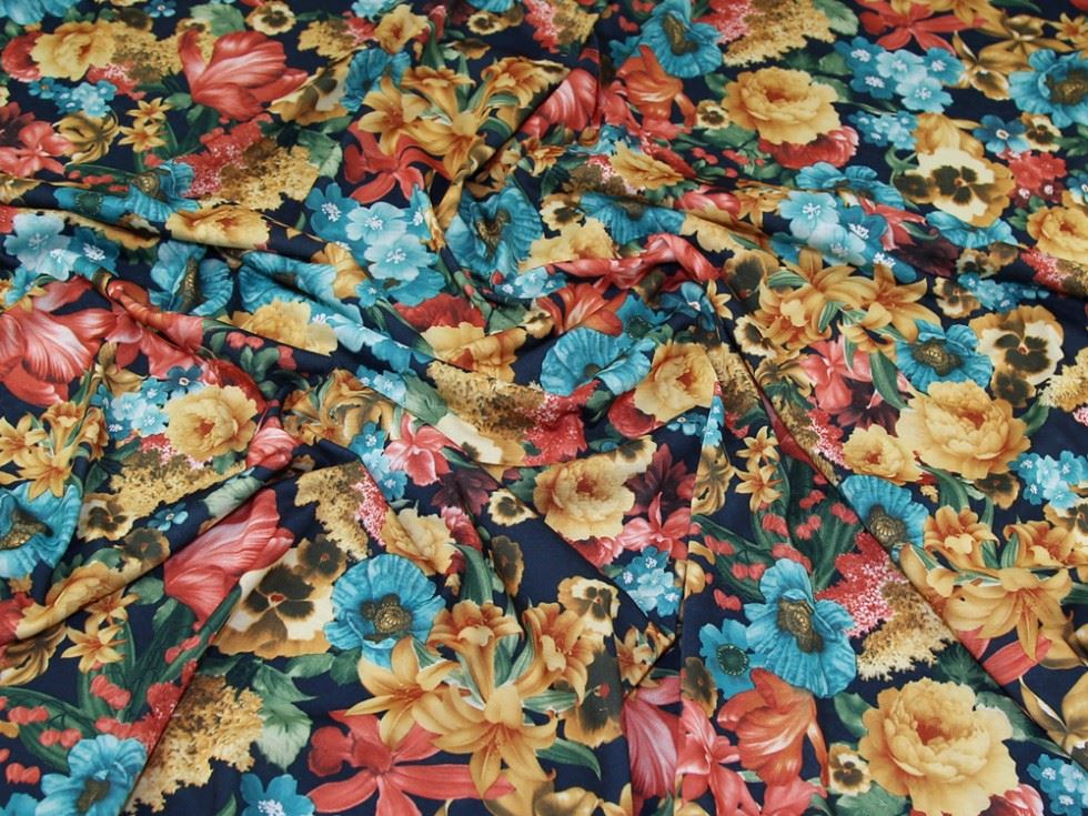 Lady Mcelroy Multicoloured Ity Silky Stretch Knit Fabric