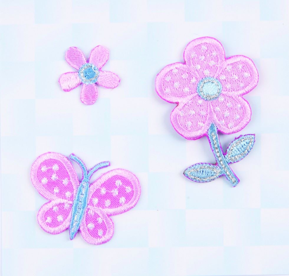 Craft Factory Pink Patch Motif Flowers