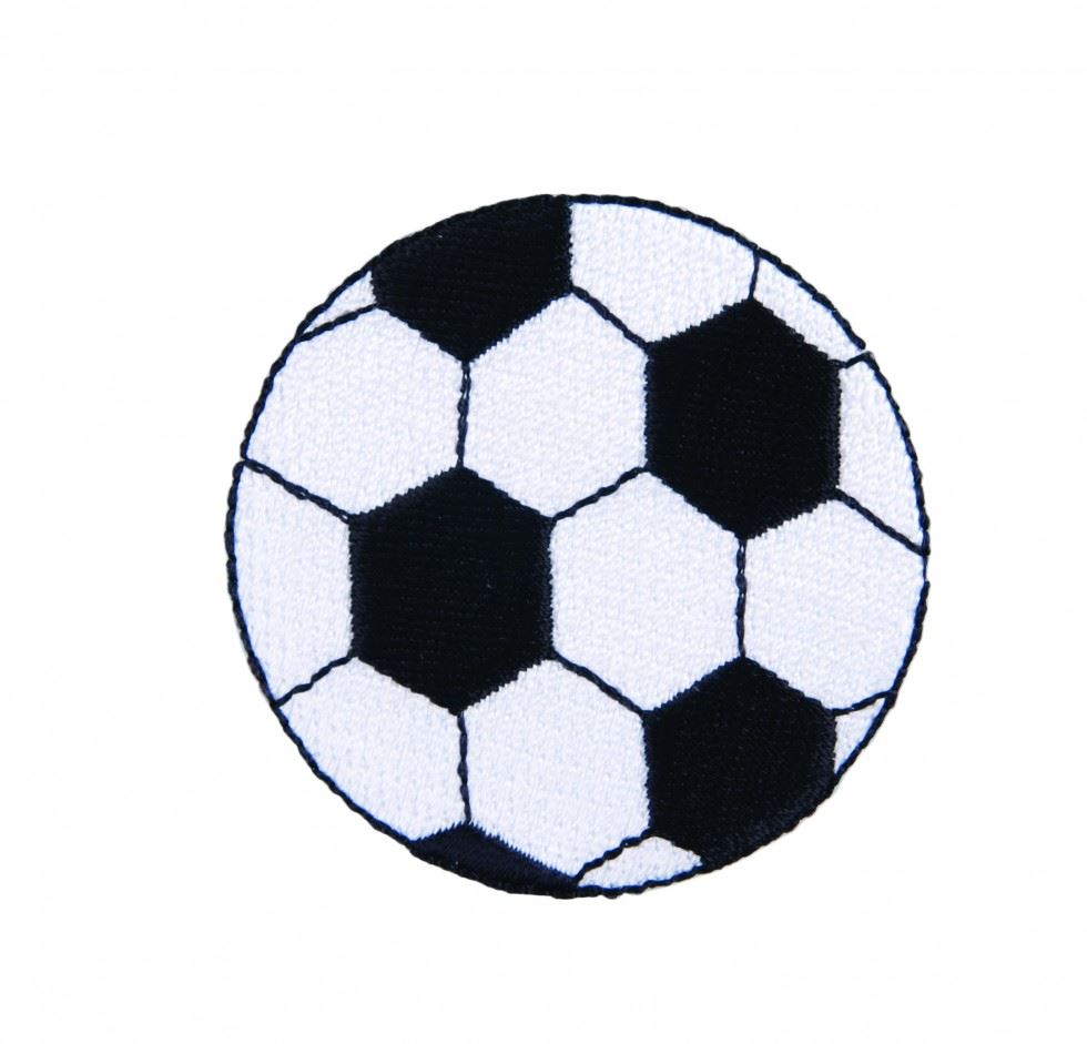 Craft Factory Black/White Patch Motif Football