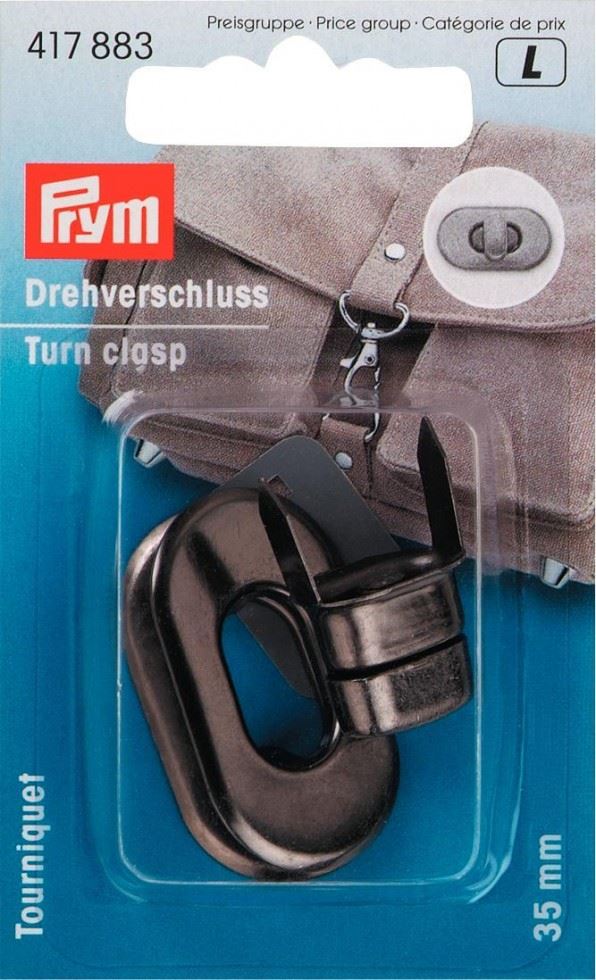 Prym Turn Bag Clasp Closure Antique Silver
 