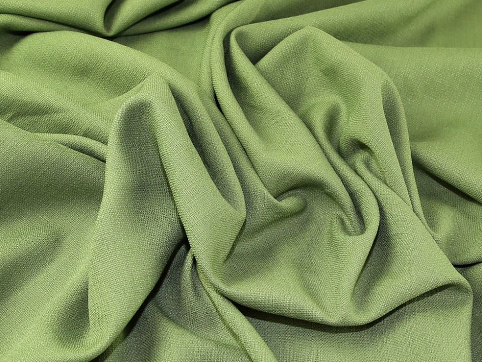 Minerva Core Range Coast Linen Look Textured Suiting Fabric Lime Green
 