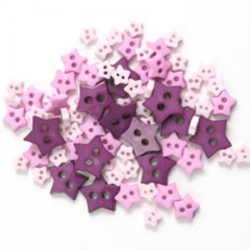 Trimits Lilac Star Miniature Buttons (Value Pack Of 5)