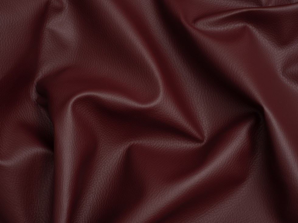 Minerva Core Range Textured Faux Leather Fabric Bordeaux
 