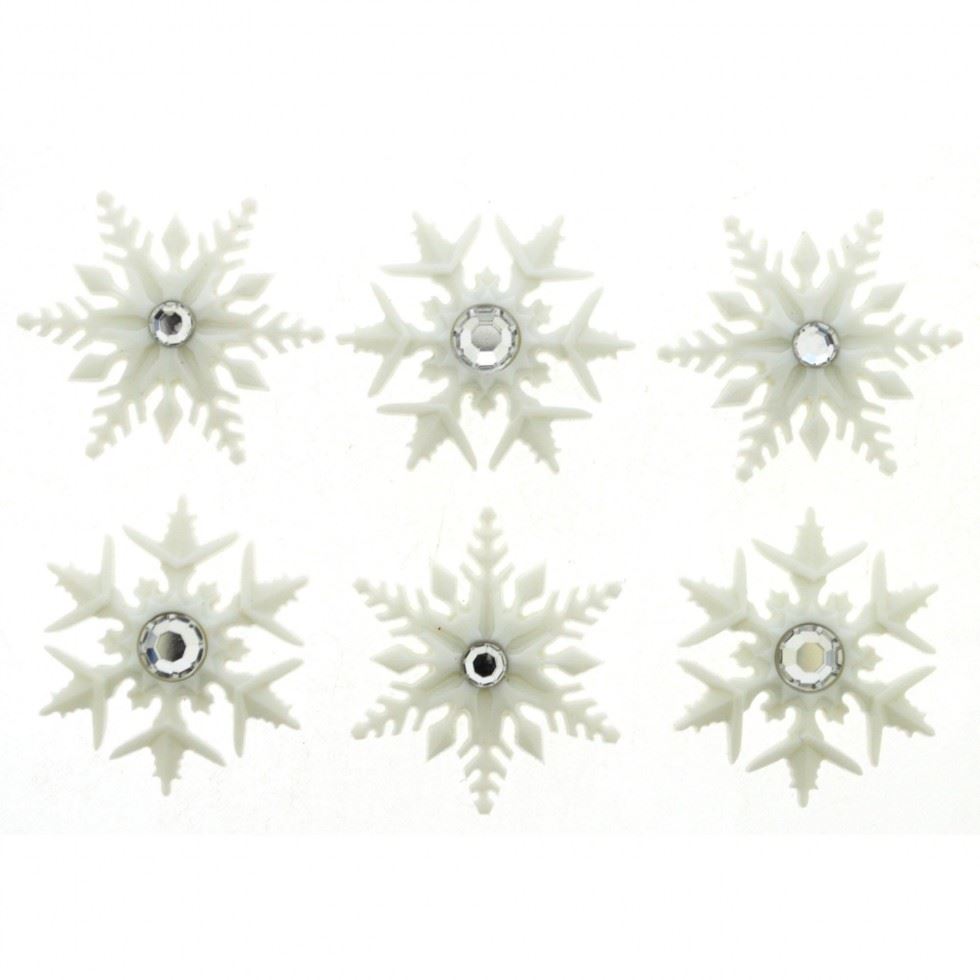 Dress It Up Fancy Snowflakes Christmas Buttons
 