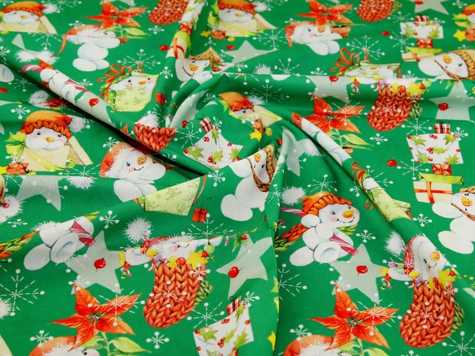 Green Deadstock 100% Cotton Fabric