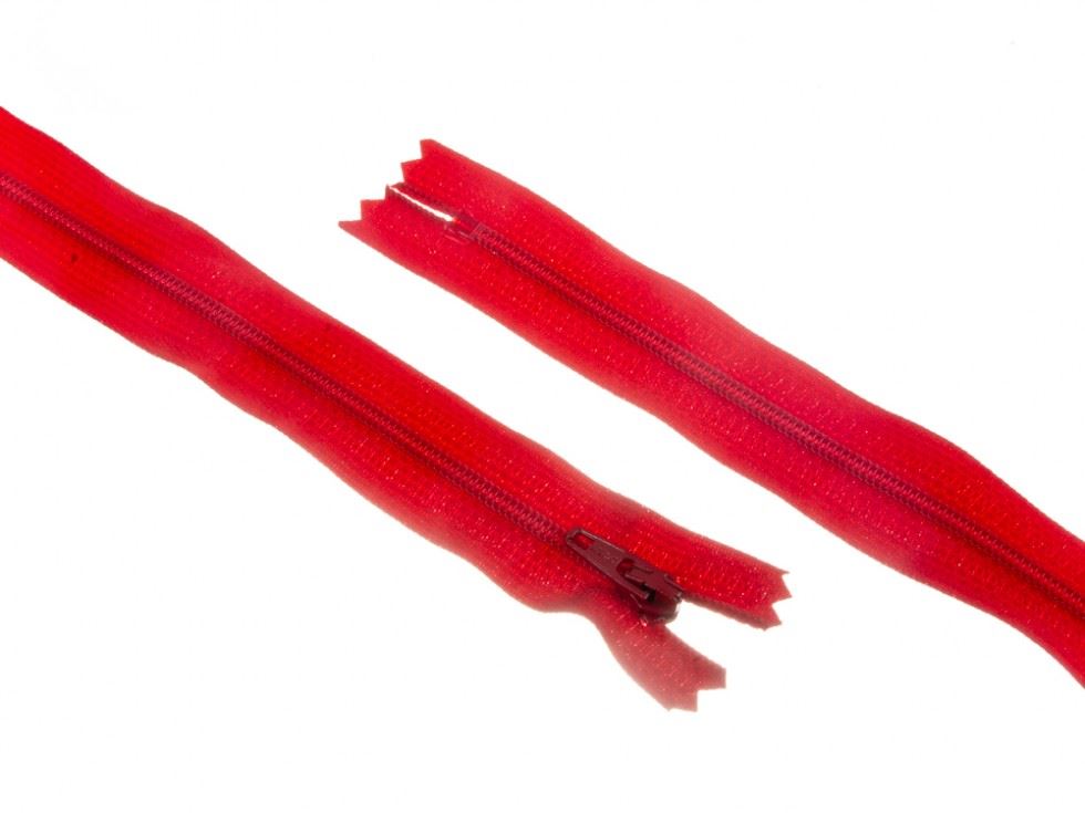 YKK Nylon Closed End Dress Zips Red
 