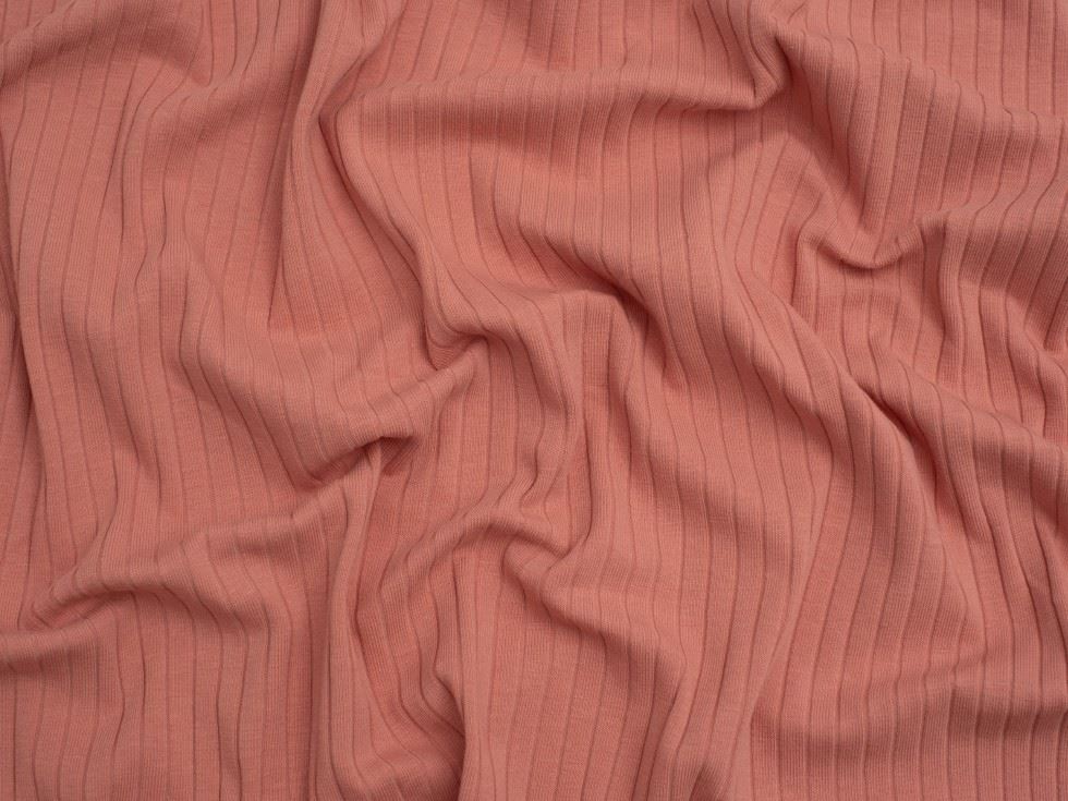 Minerva Core Range Baby Soft Cotton Rib Stretch Knit Fabric Rose Pink
 