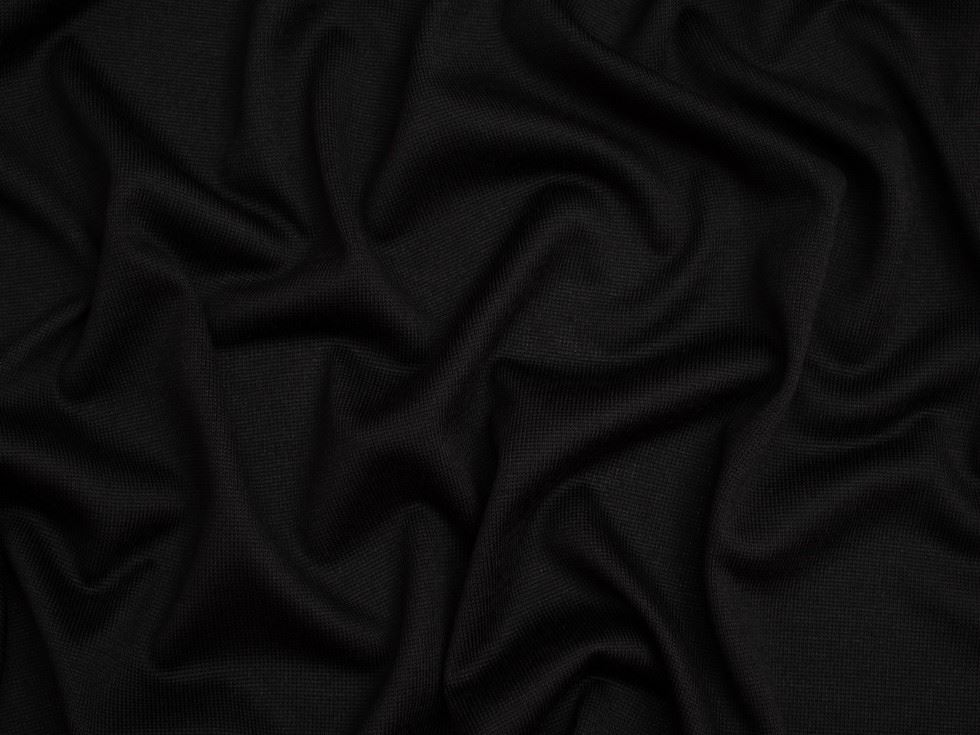 Minerva Core Range Black Melange Sweater Knit Stretch Fabric