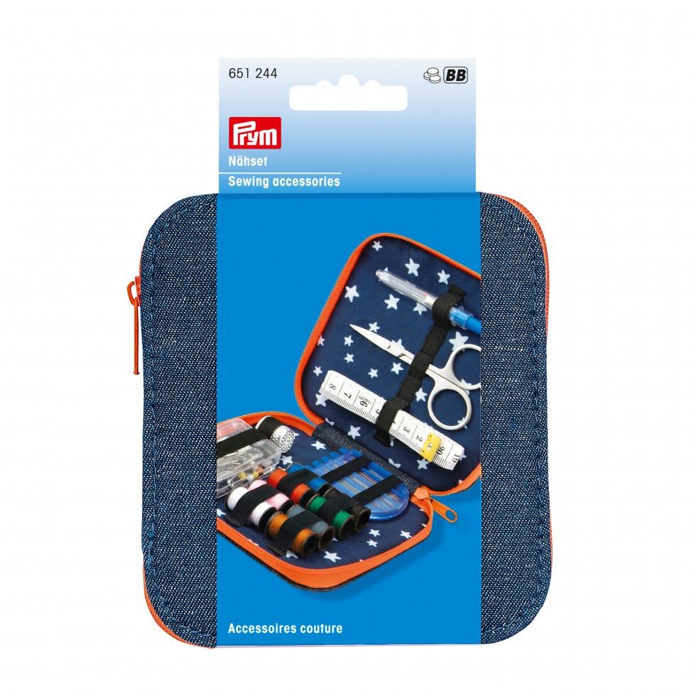 Prym Denim Case Sewing Kit Orange