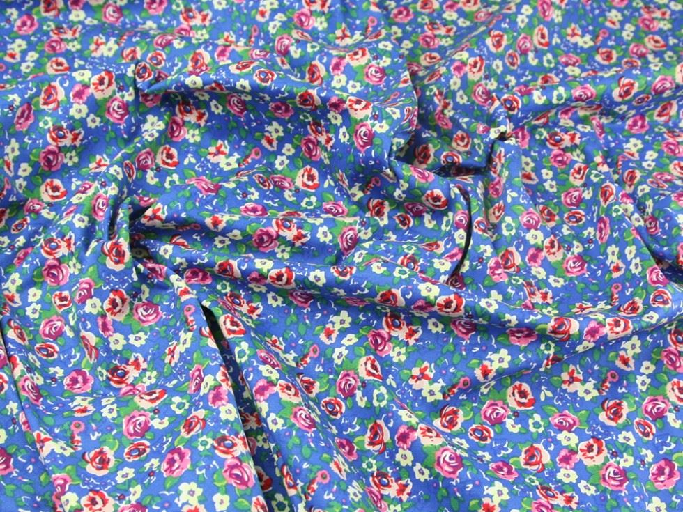 Royal Blue Deadstock Hendon Stretch Woven Cotton Twill Fabric