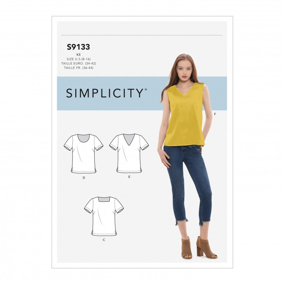 Simplicity Sewing Pattern S9133 Misses' Tops, Various, K5 (8-10-12-14-16) - Image 4