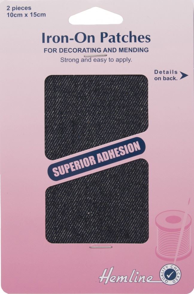 Hemline Dark Denim Repair Fabric