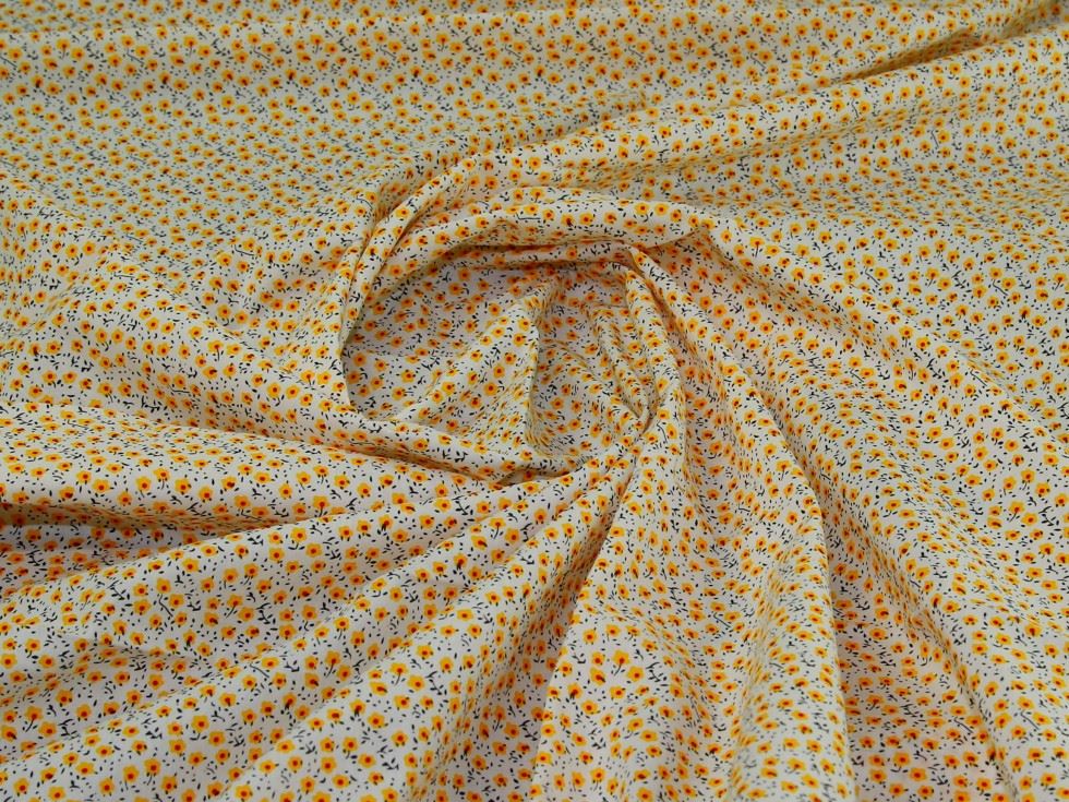 Deadstock 100% Cotton Poplin Fabric Yellow