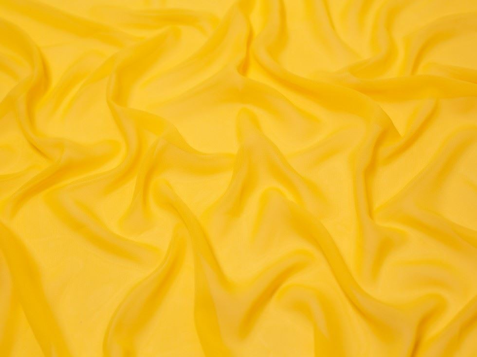 Minerva Core Range Yellow Sheer Chiffon Fabric