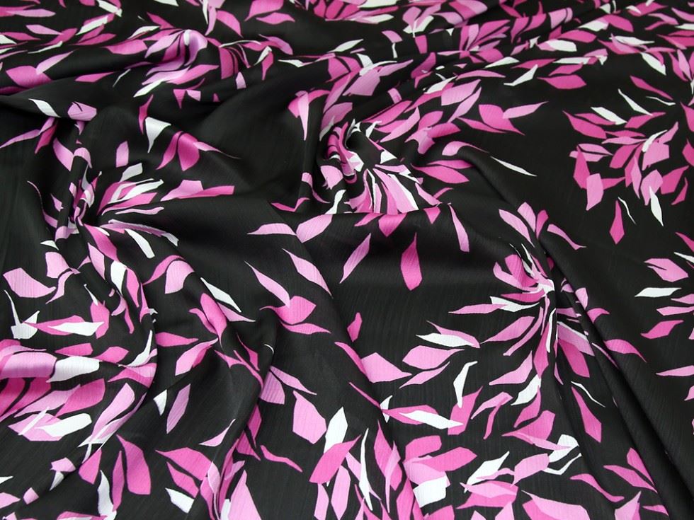 Pink Deadstock Crinkle Satin Fabric