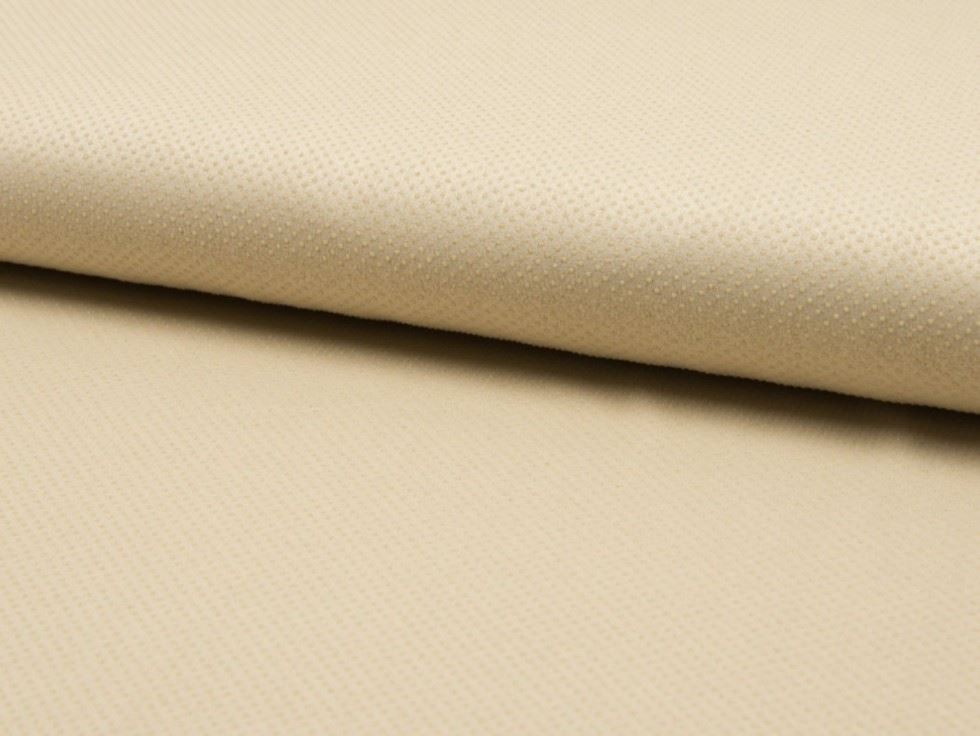 Sand Deadstock Faux Suede Stretch Knit Fabric