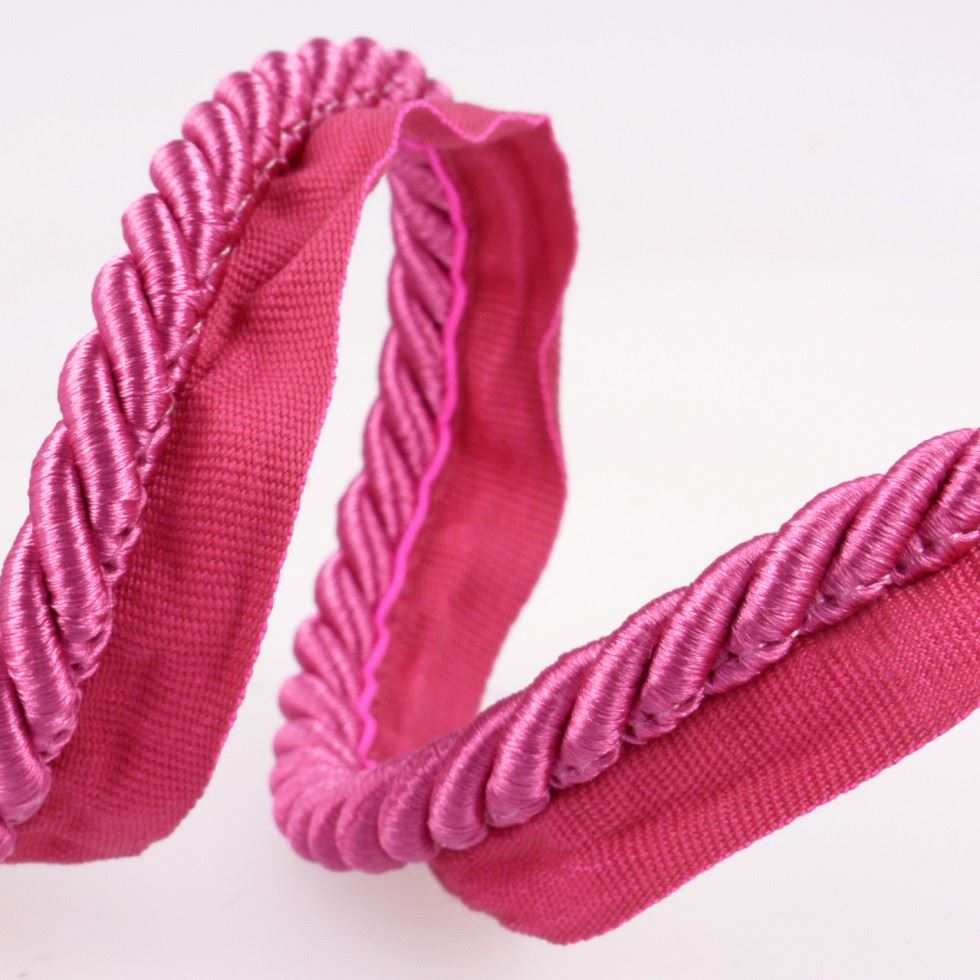 Stephanoise Flanged Piping Cord Fuchsia Pink
 