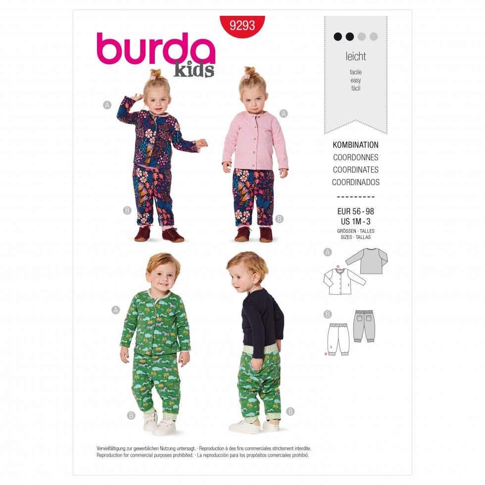 Burda Paper Sewing Pattern 9293
 