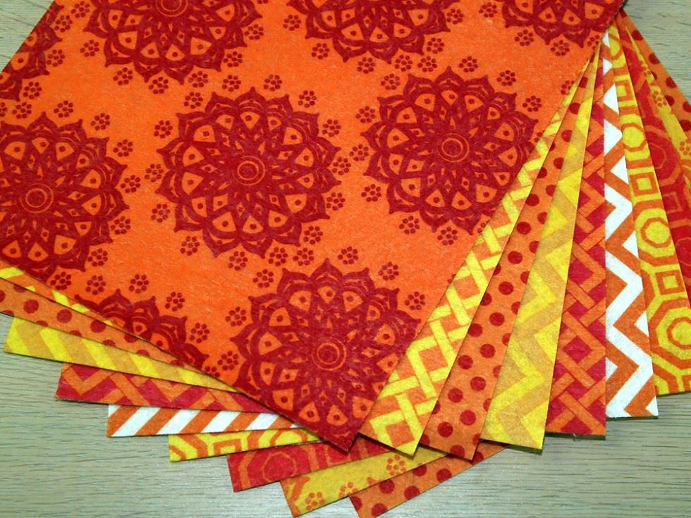 Camelot Fabrics Oranges Stiff Felt Fabric