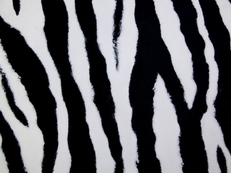 Stof France Velboa Faux Fur Fabric Black & White