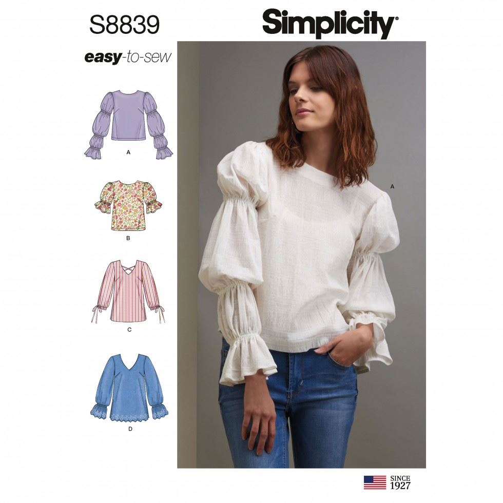 Simplicity Women's Tops Sewing Pattern S8839 (H5 6-14) Size 6 - Image 3