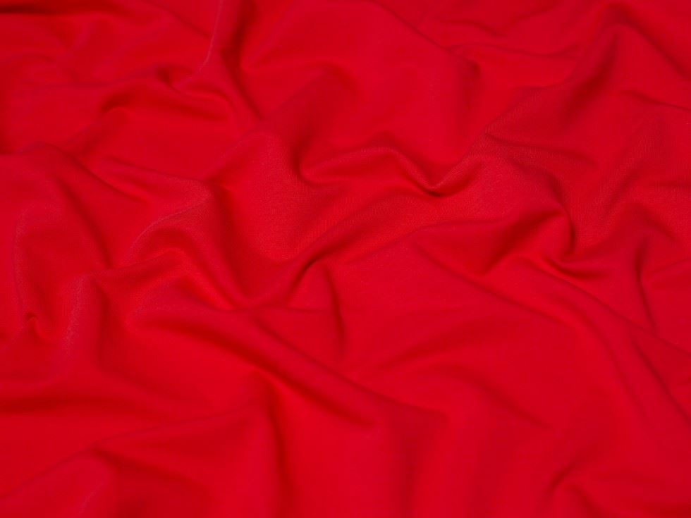 Minerva Core Range Red Light Loop Back French Terry Stretch Knit Fabric