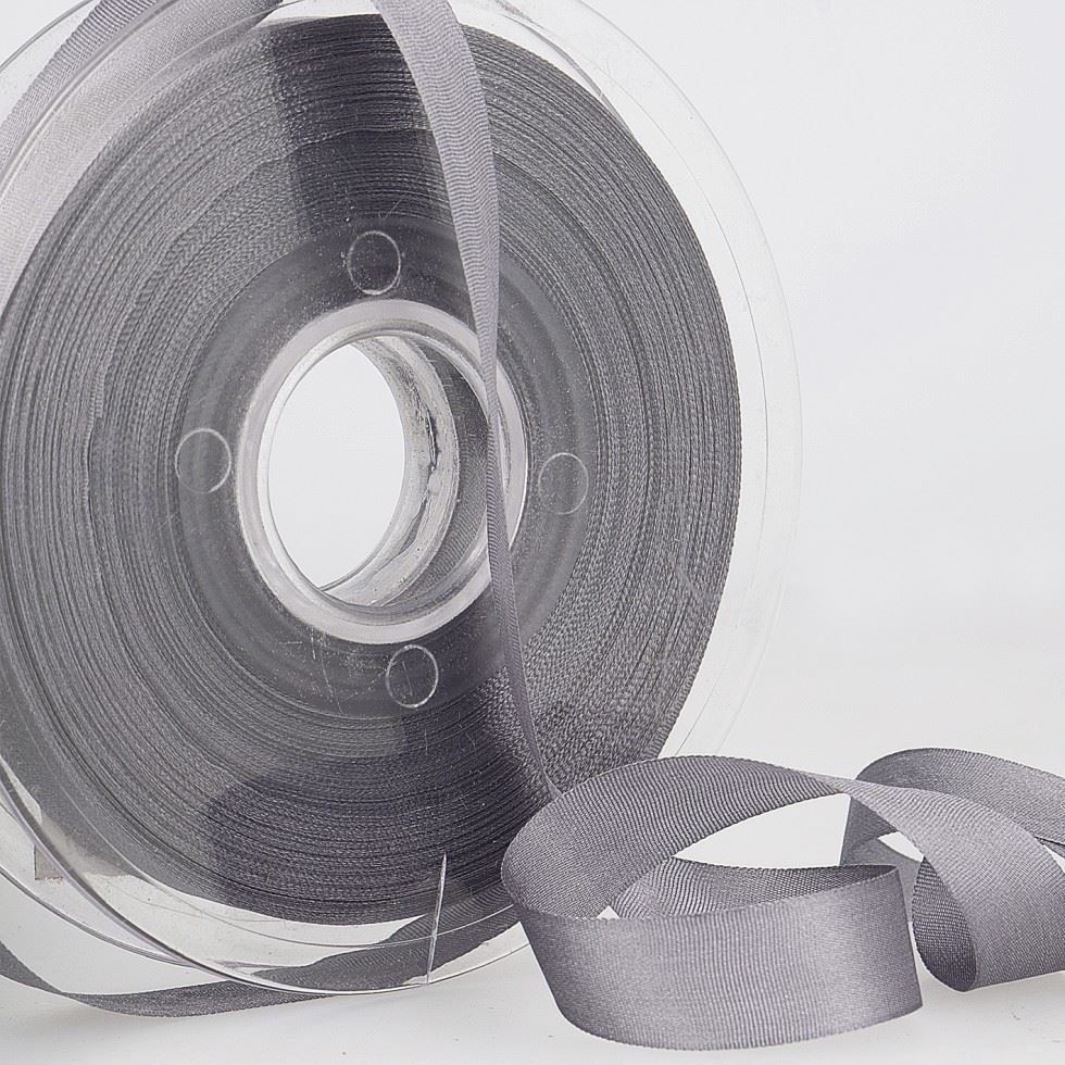 Stephanoise Fine Silk Ribbon Dark Grey