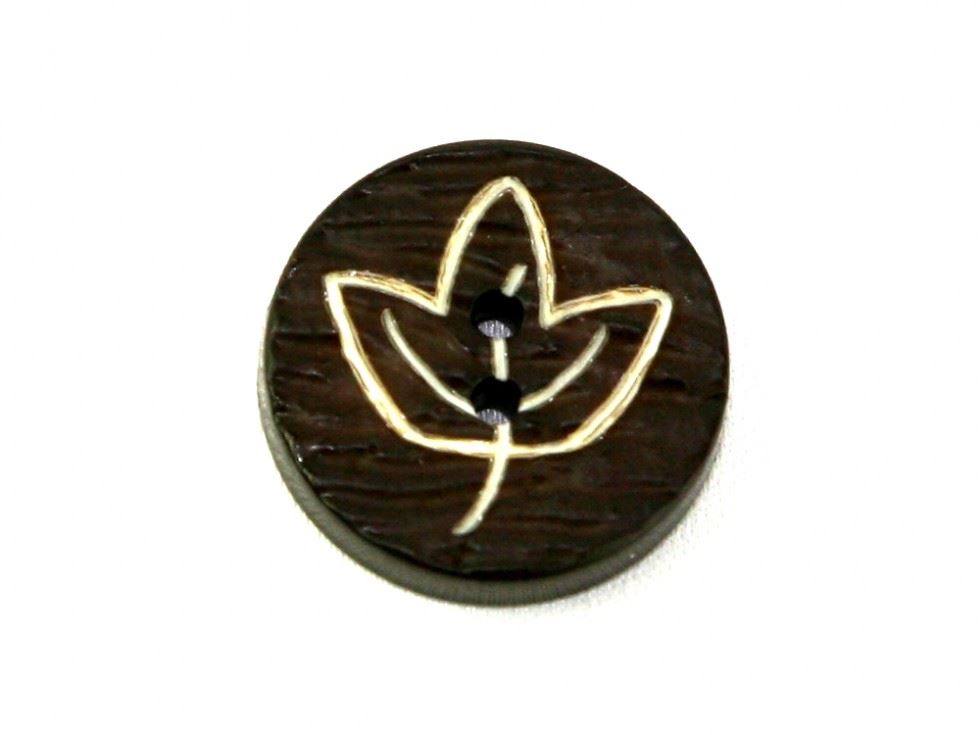 Dill Maple Leaf Buttons (Value Pack) Dark Brown
 
