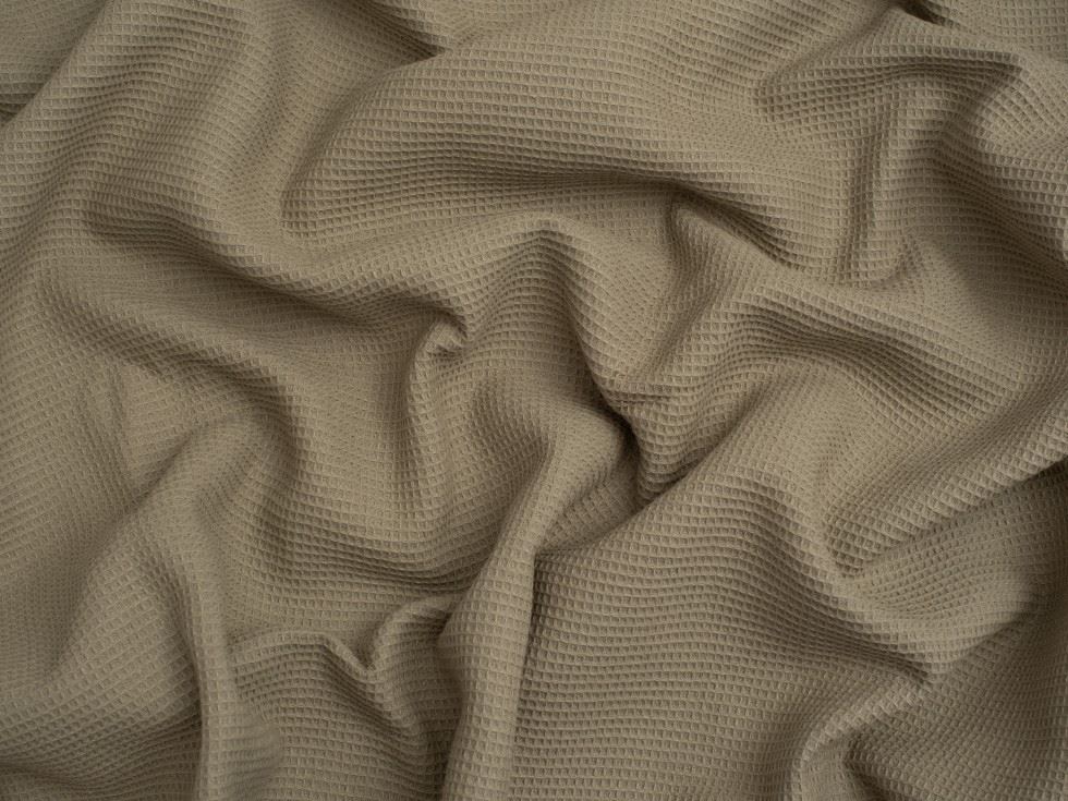 Minerva Core Range Khaki Mini Cotton Waffle Fabric
