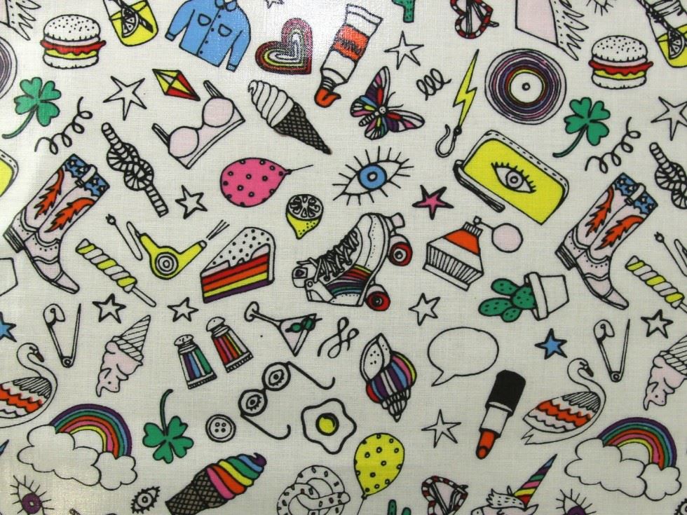 Rico PVC Cotton Vinyl Fabric Multicoloured
 