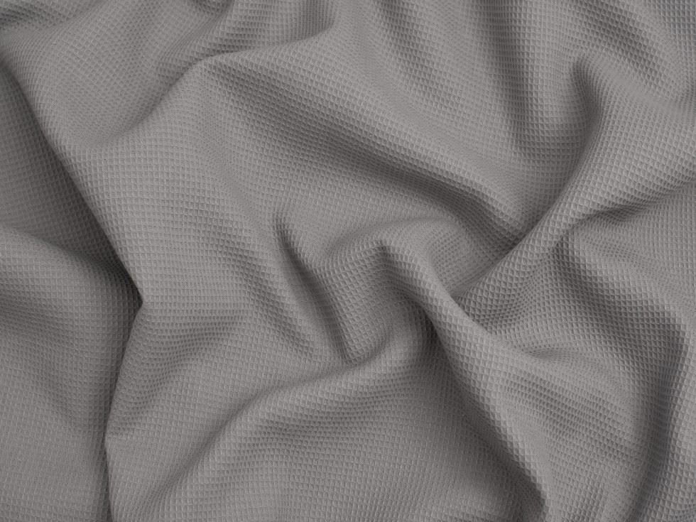 Minerva Core Range Grey Mini Cotton Waffle Fabric
