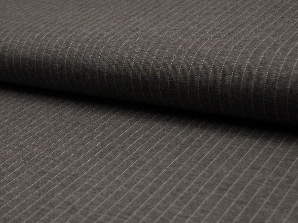Grey Deadstock Ponte Roma Double Stretch Knit Fabric