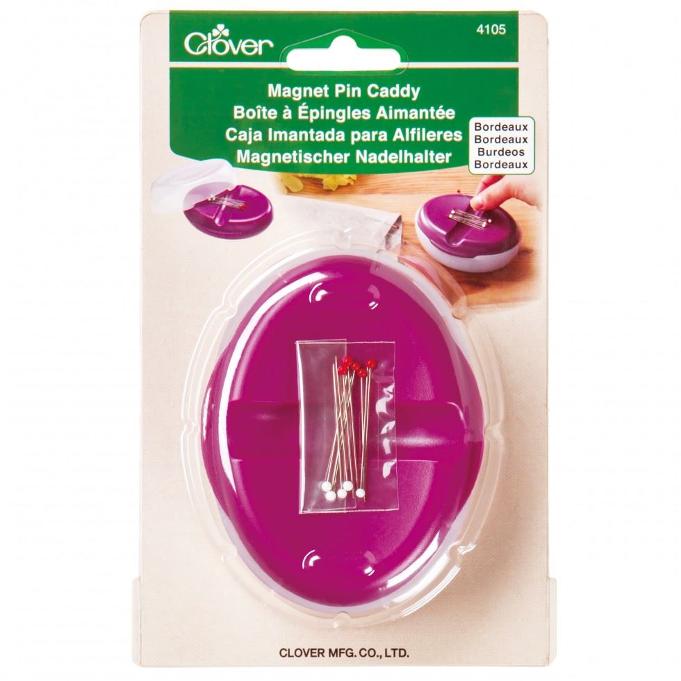 Clover Magnetic Pin Dish Caddy Bordeaux
 
