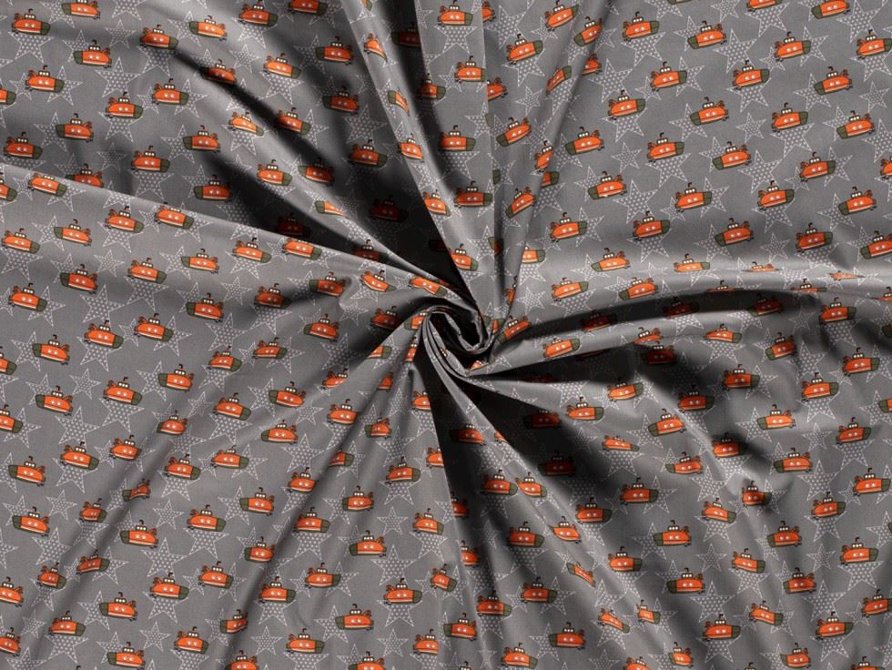 100% Cotton Poplin Fabric Dark Grey