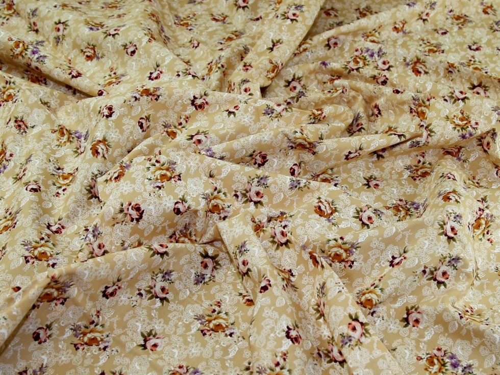 Beige Deadstock 100% Cotton Poplin Fabric