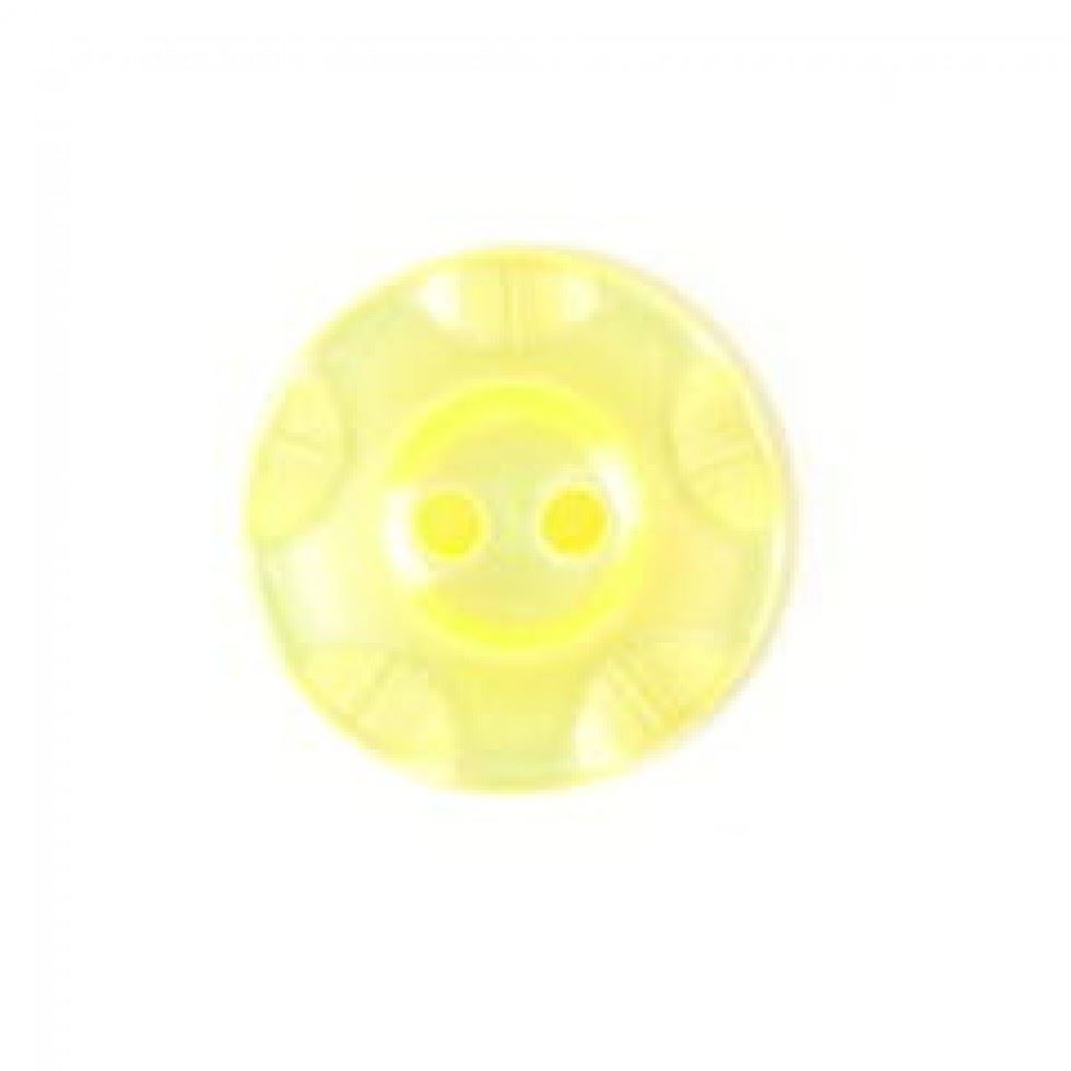 Crendon Yellow Round Floral Buttons (Value Pack)