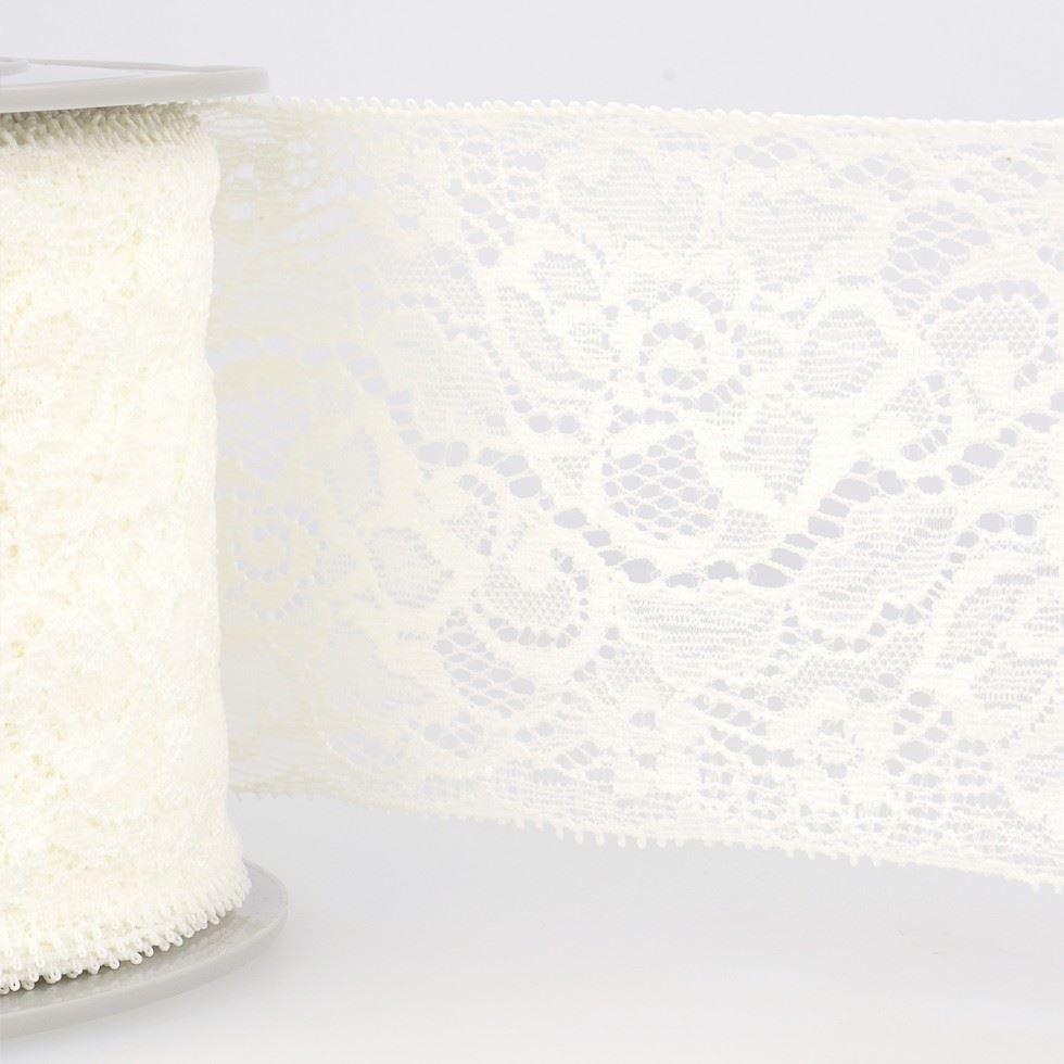 Stephanoise Stretch Lace Trim Ivory