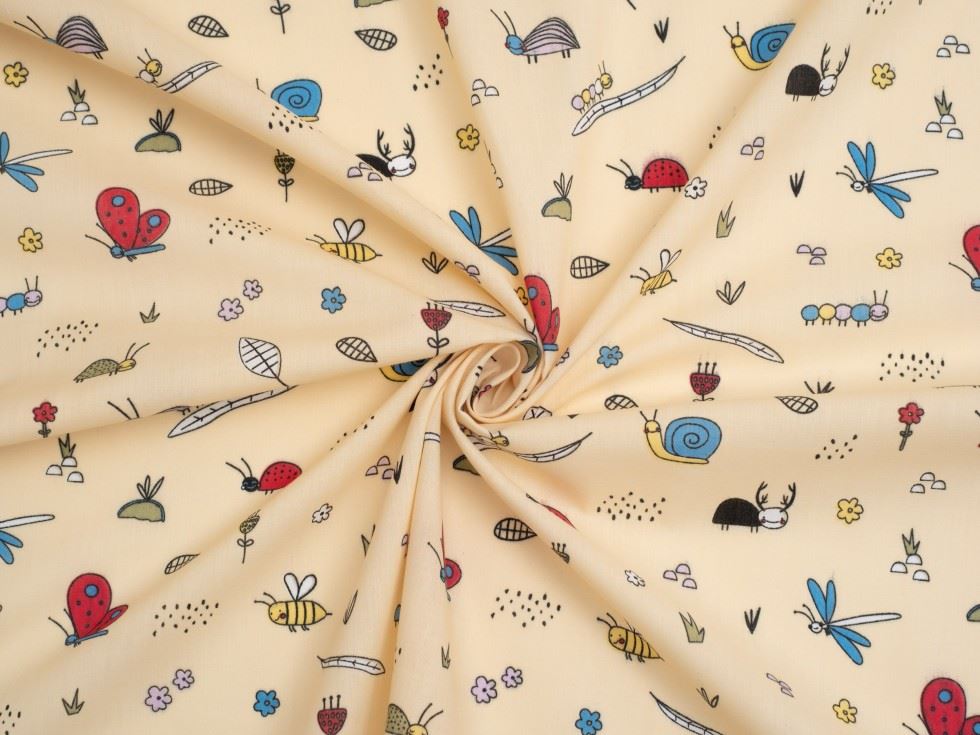 Sand Printed Polycotton Fabric