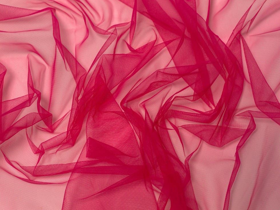 Minerva Core Range Dolce Vita Soft Italian Tulle Fabric Lampone
 