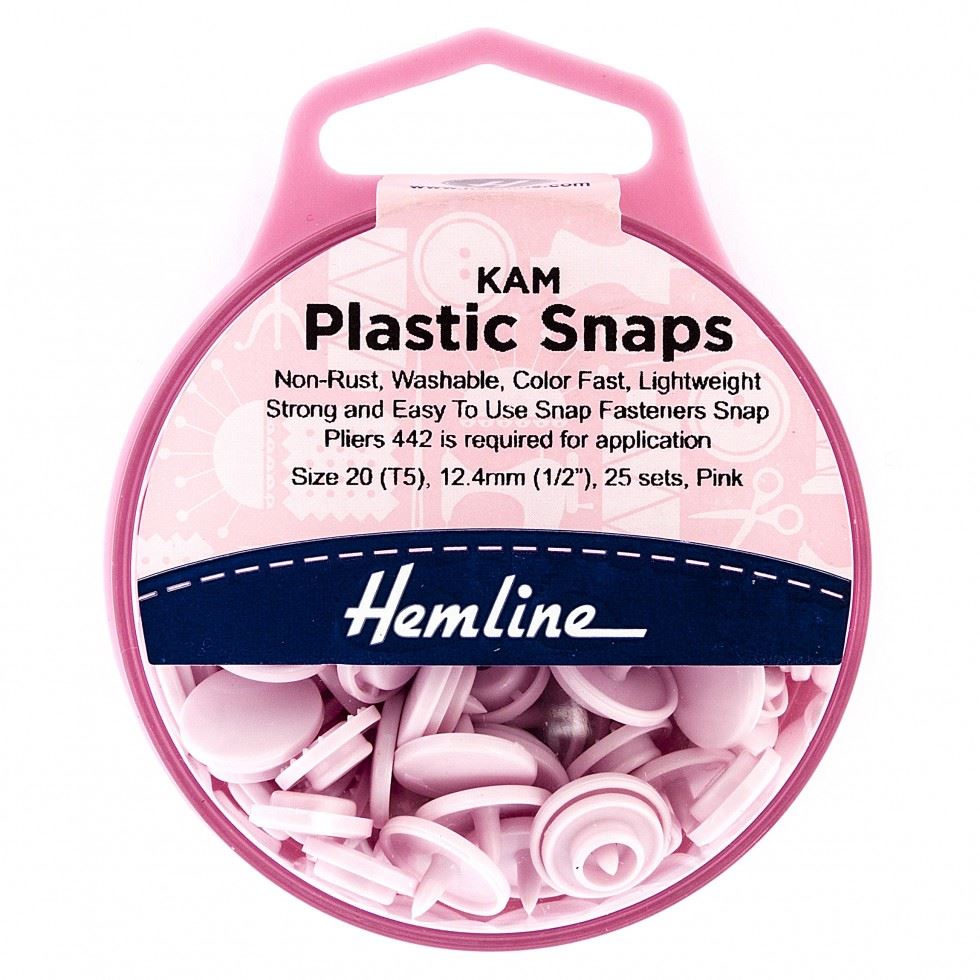 Hemline Pink Kam Plastic Snaps