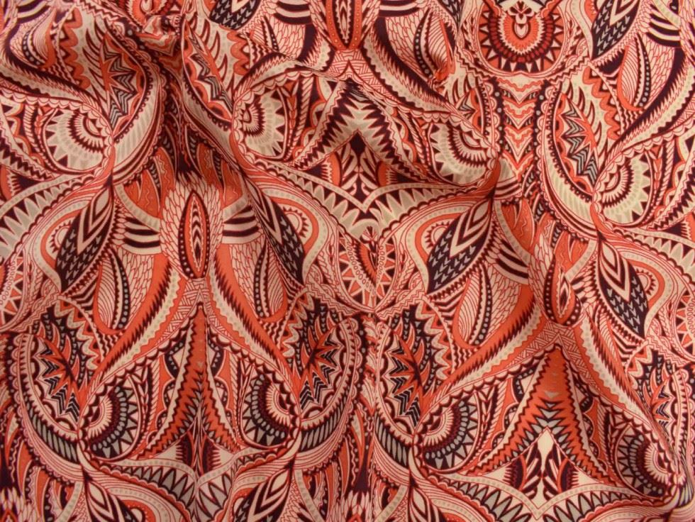 Storrs London Egyptian Cotton Lawn Fabric Coral