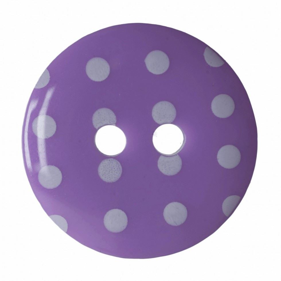 Hemline Lavender Polka Dot Buttons
